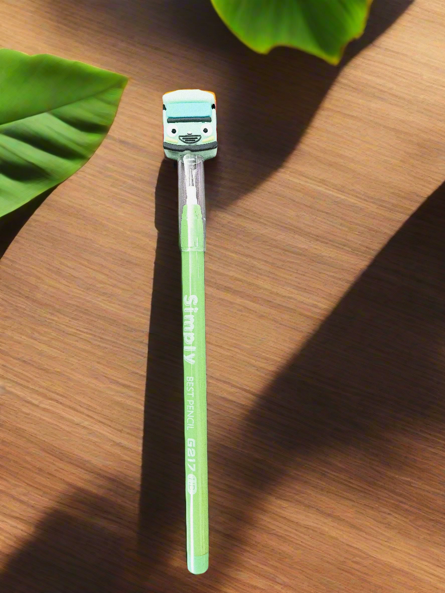 Green Car Stack Pencil